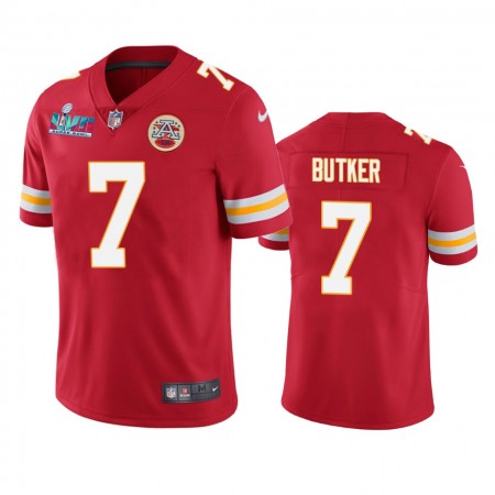 Camiseta Hombre NFL Kansas City Chiefs Harrison Butker 7 Rojo Super Bowl LVII Vapor Limited